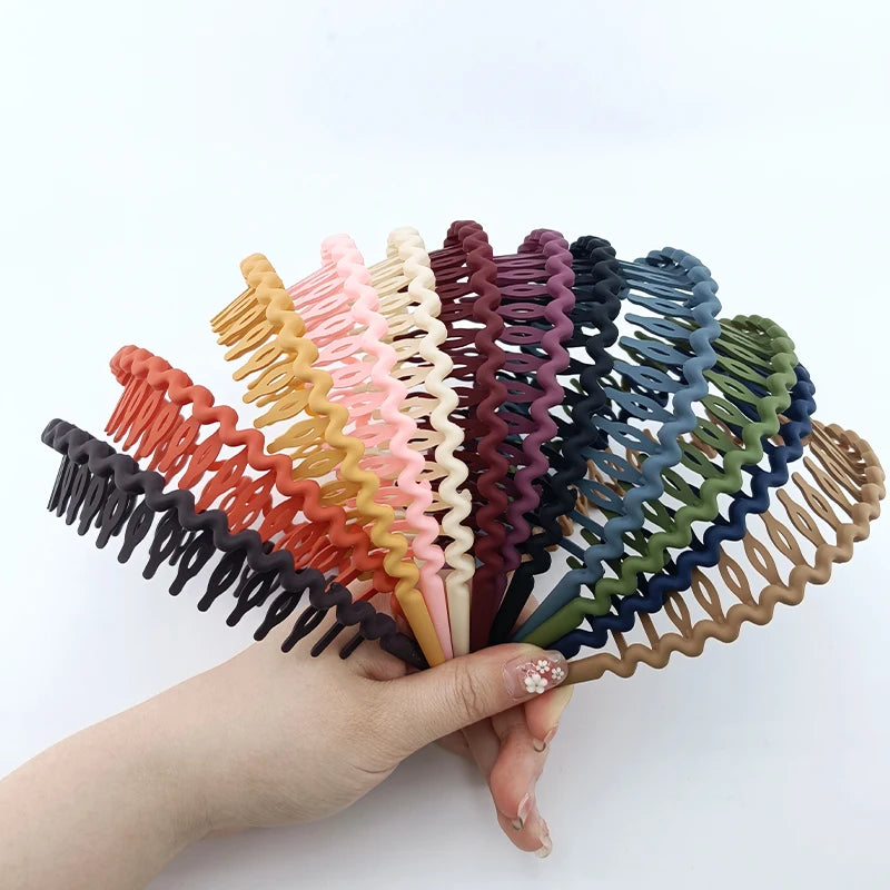 Frosted Color Non-Slip Hair Clip Headbands - Smarsty