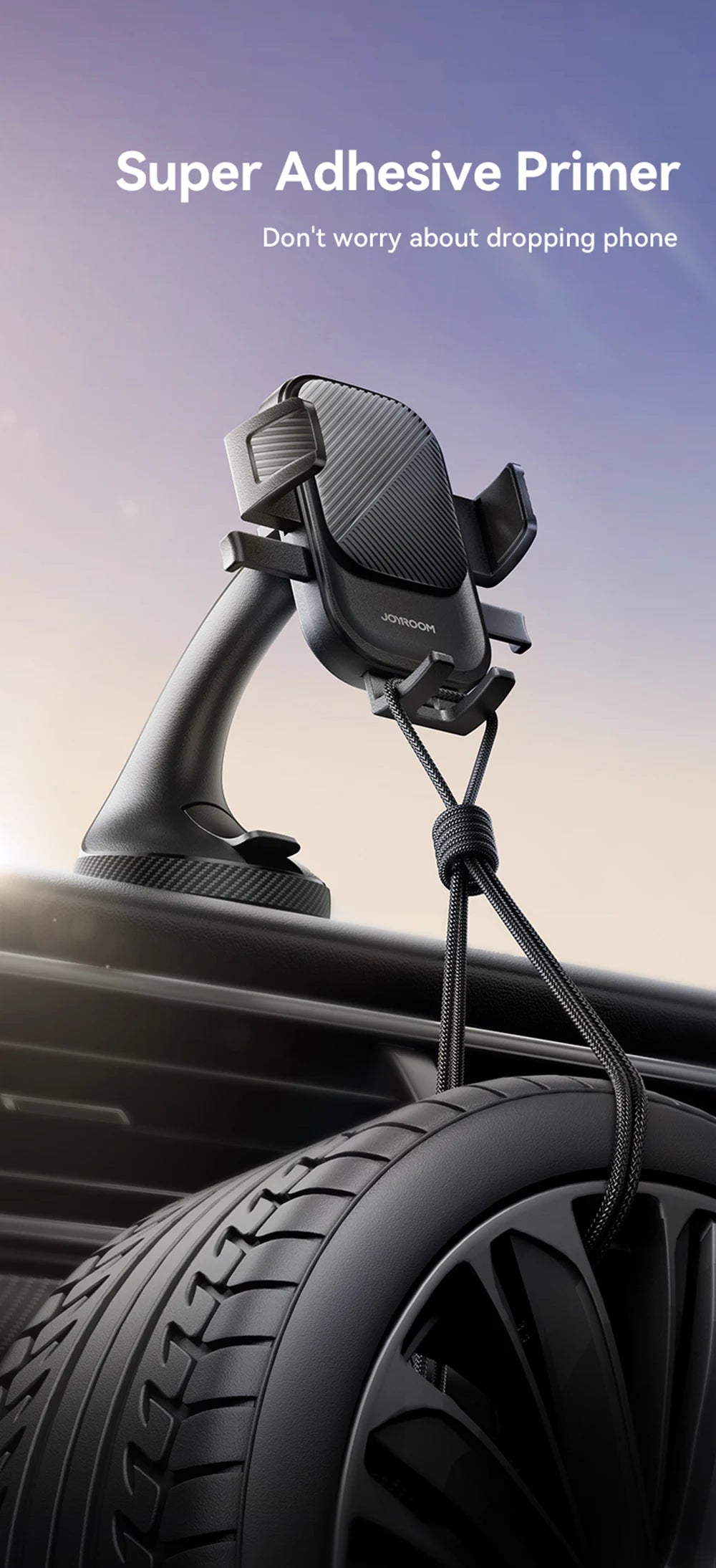 Universal Car Phone Mount With Strong Suction 360 Rotation - Smarsty