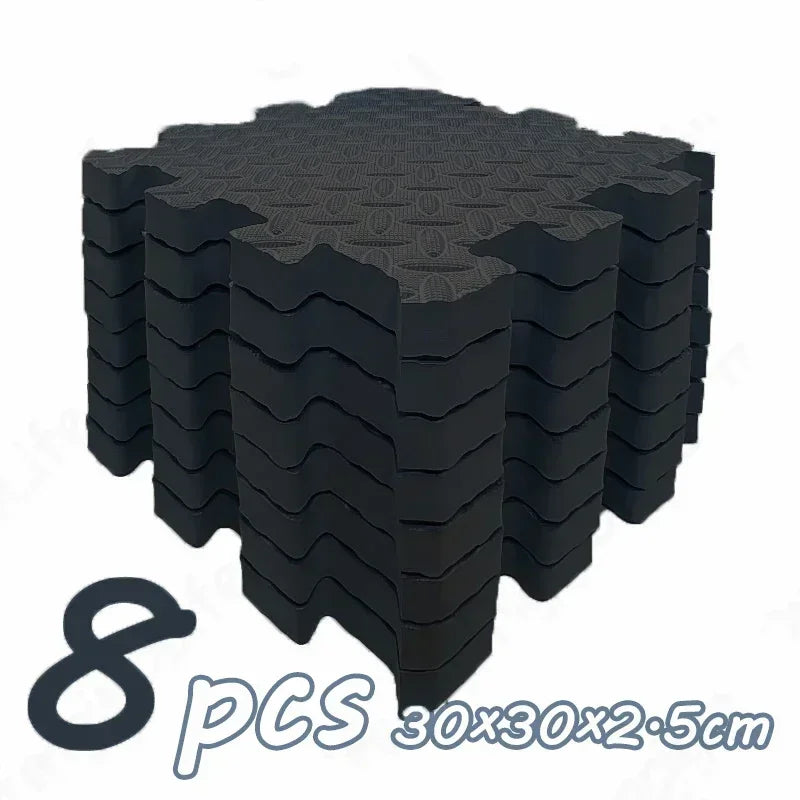 8Pcs/2.5cm Thick Nonslip Baby Crawling Play Mat Soundproof Puzzle Gym Mat for Children's Room and Eco-Friendly Puzzle Mat by Smarsty
