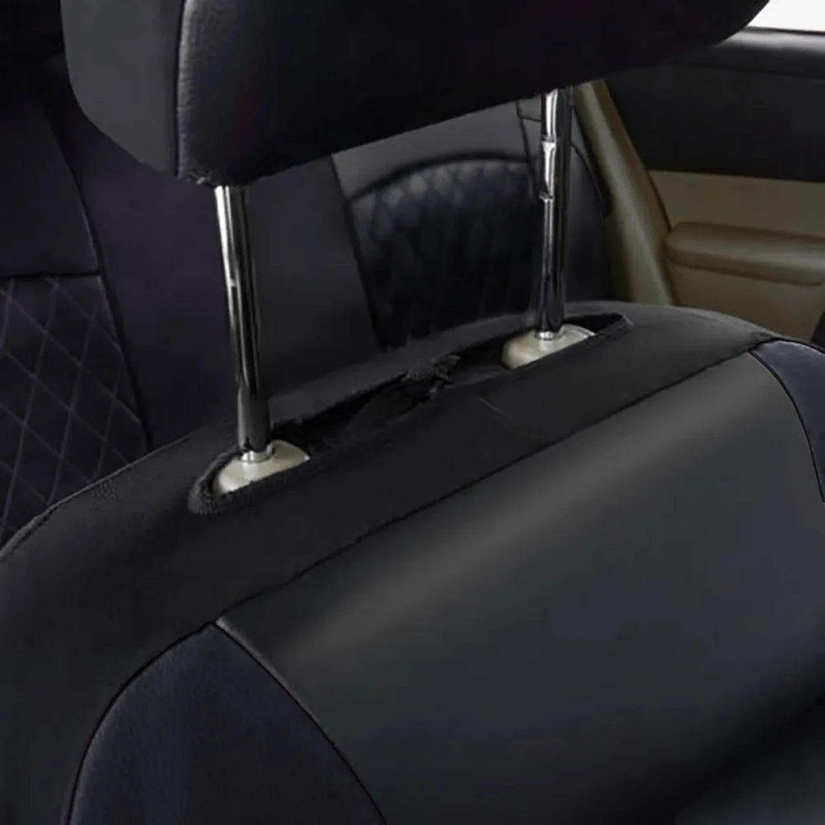 All Season Quilted PU Leather Car Seat Cover Waterproof - Smarsty
