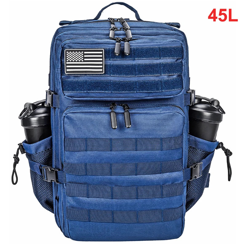 45L Tactical Backpack Men Outdoor Waterproof Sports Travel Gym Hiking Bug Out Bag Military Camping Hunting Survival Rucksack - Smarsty