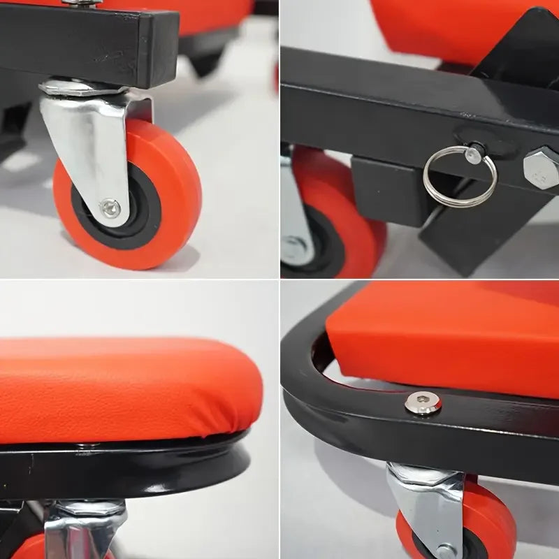 Mechanic Creeper, Garage Gift, 36" Z Creeper Seat, 2 in 1 Mechanic Gifts, 300 lbs Capacity, Low Profile Creeper with 6 pcs Wheel