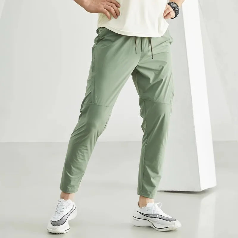 Men's Running Pants Sportswear Jogging Sweatpants Quick Dry Thin Tracksuit Elastic Gym Fitness Trousers Training Sport Pants Men - Smarsty