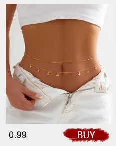 PuRui Sexy Crystal Glass Belly Chain for Women - Smarsty
