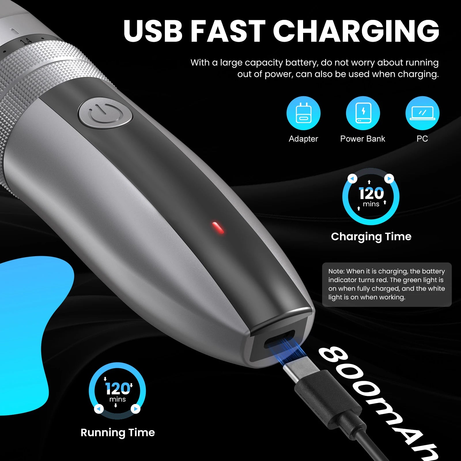Sejoy Electric Hair Clippers Men Professional kit USB Rechargeable Men's Barber Hair Cutting Machine Beard Trimmer For Men Kids - Smarsty
