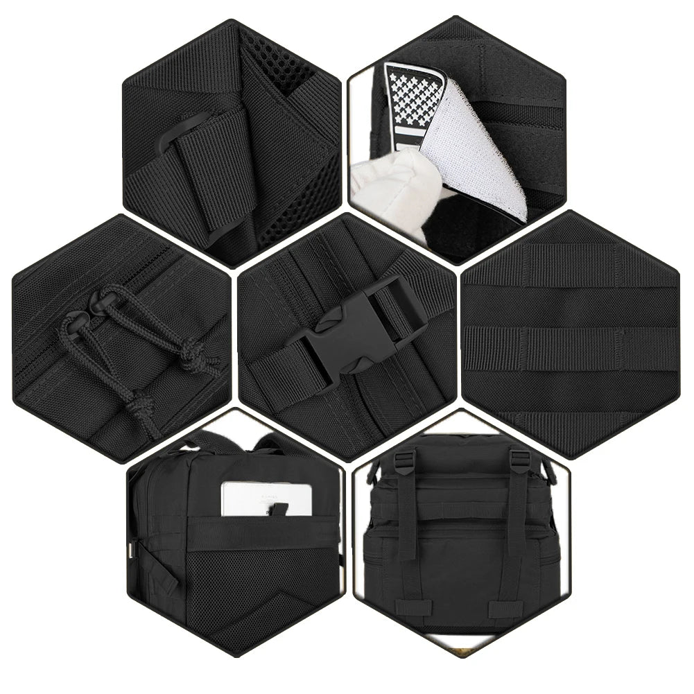 30/50L Tactical Backpacks Man Traveling Bags Survival Outdoor 3P Assault Pack EDC Molle Pack hiking Trekking Hunting Bag - Smarsty