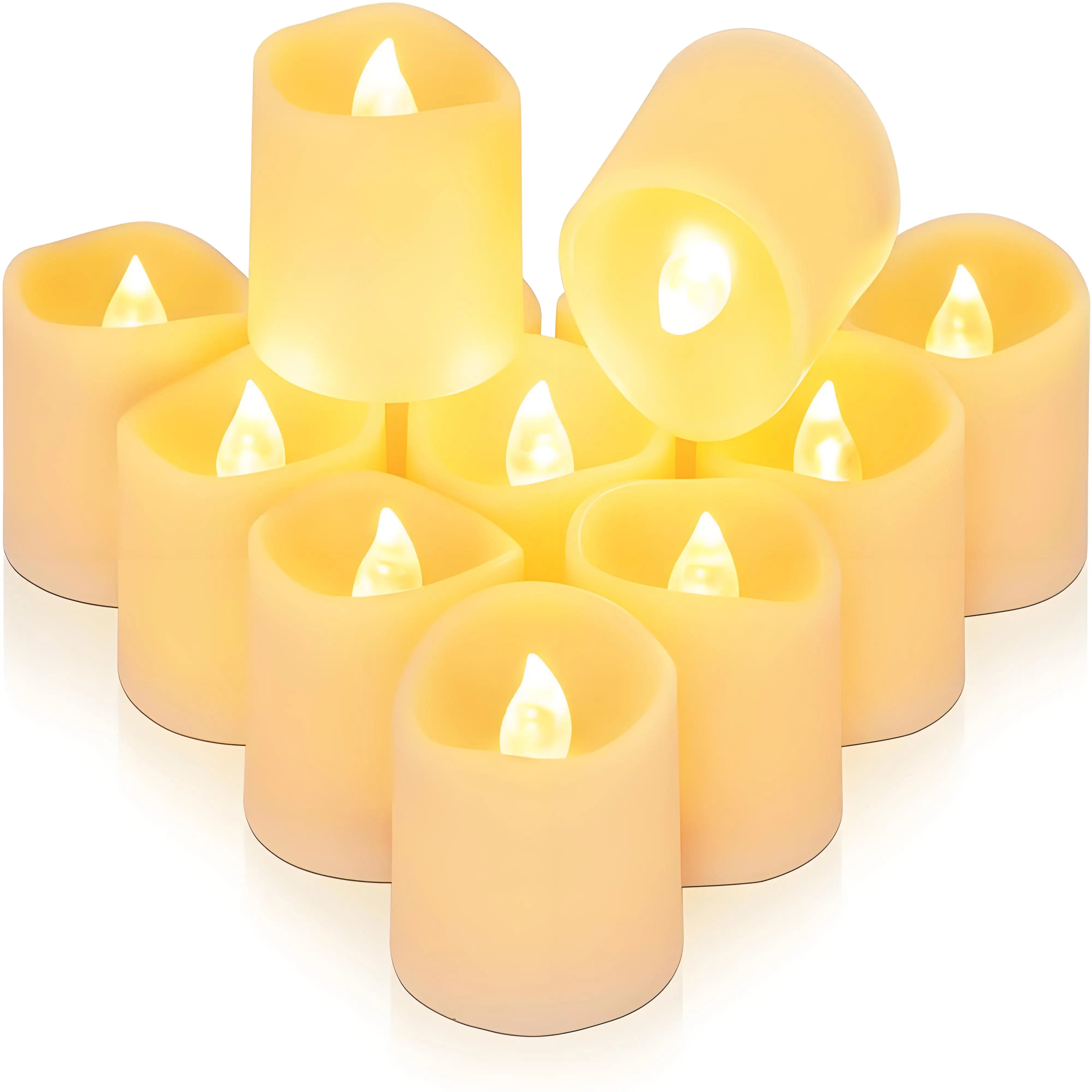Flameless LED Electronic Candle Lights Creative Wishing Led Tea Lamp Warm White Halloween Wedding Christmas Decor Candle Light