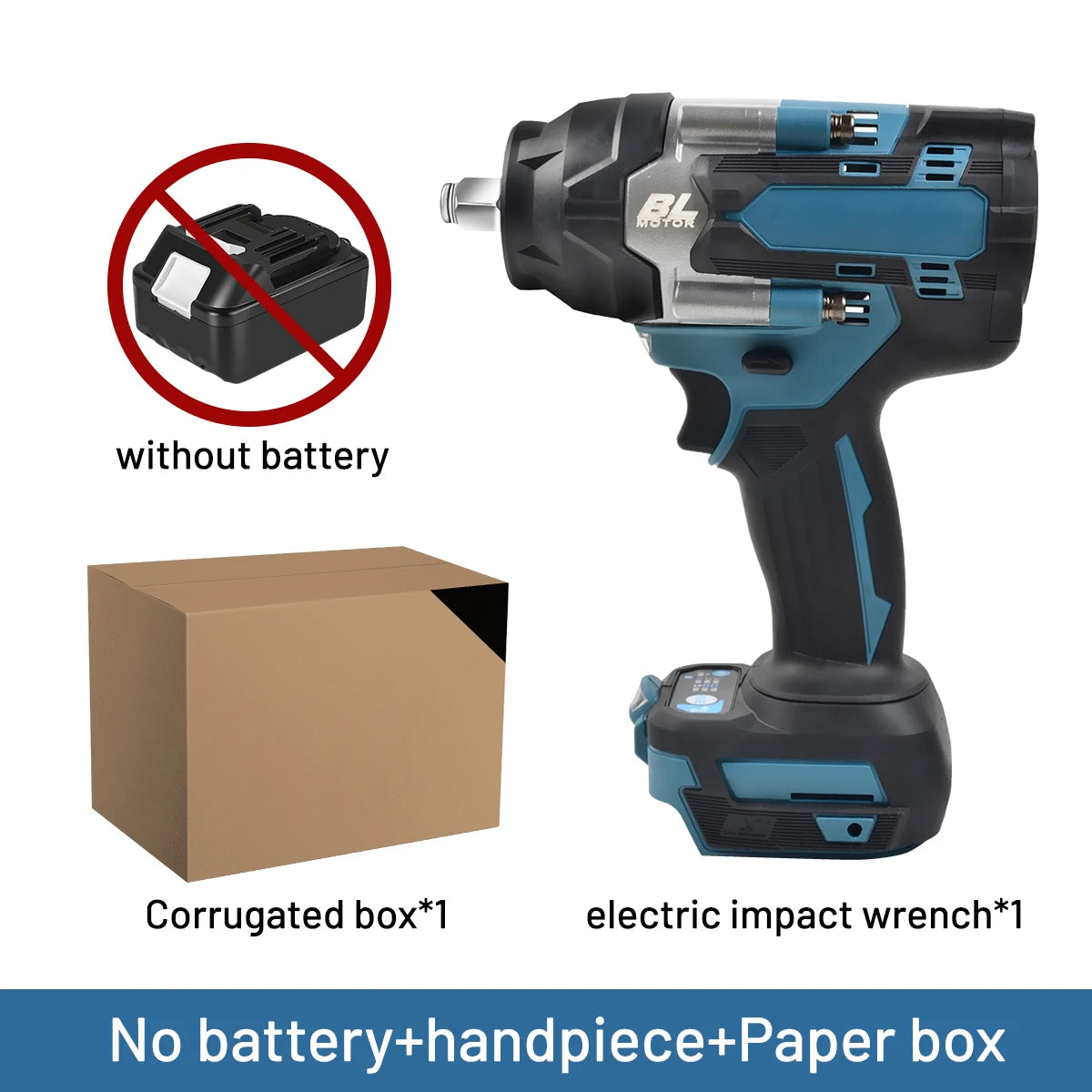 1200N.M Torque Brushless Electric Impact Wrench Cordless Power Tool - Smarsty