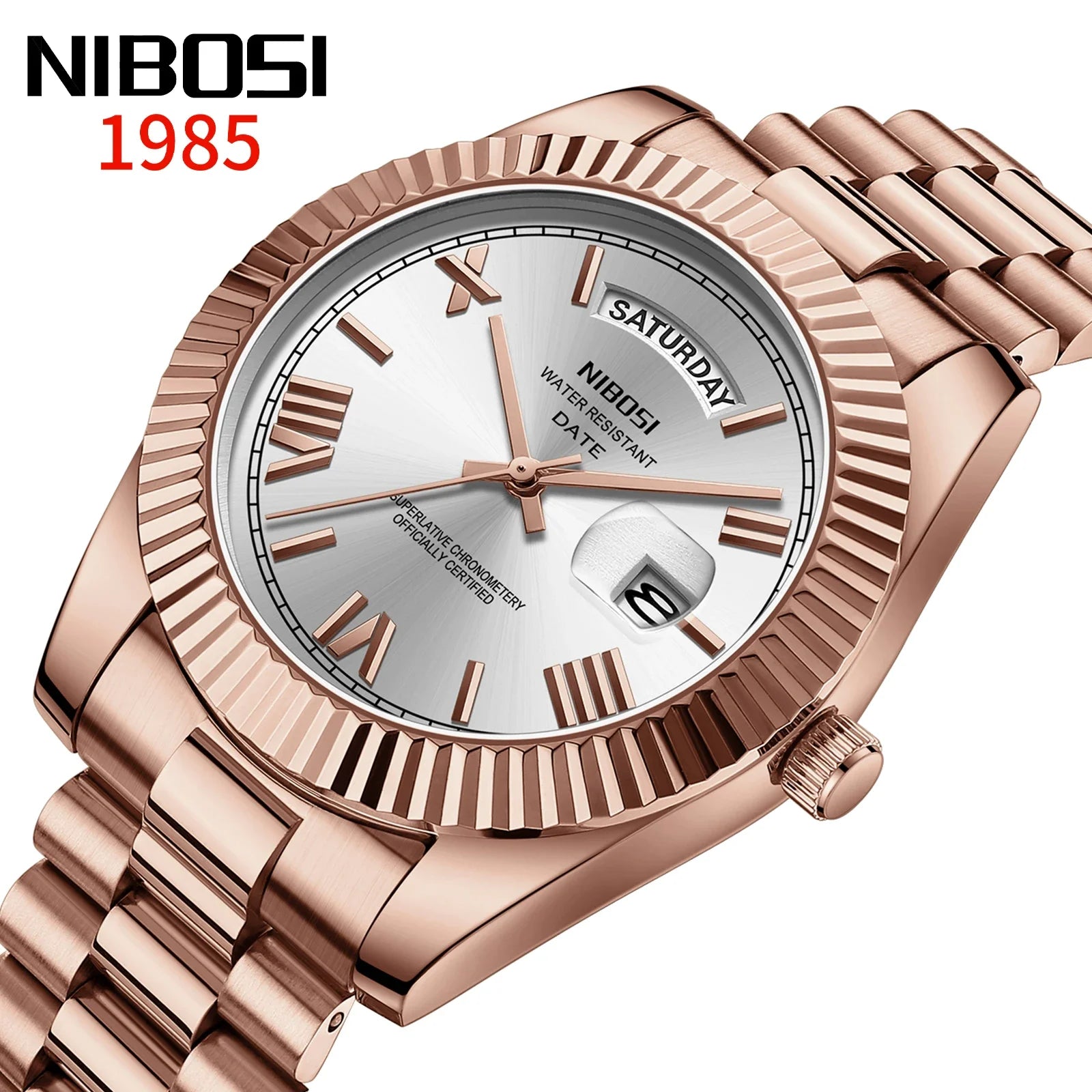 NIBOSI Luxury Stainless Steel Quartz Watch for Men - Smarsty