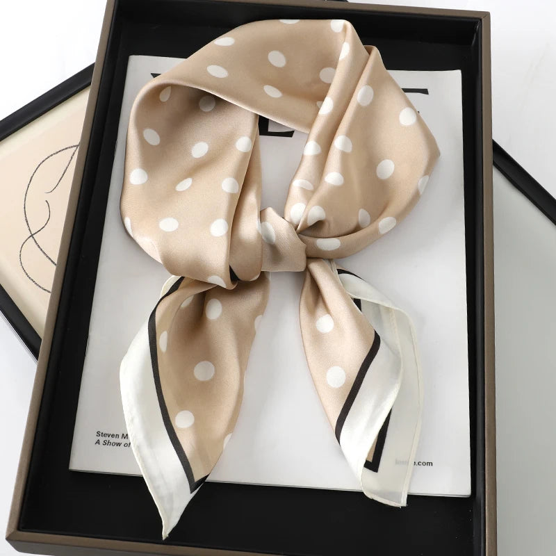 Luxury Silk Square Scarf Soft Satin Neck Hair Tie - Smarsty