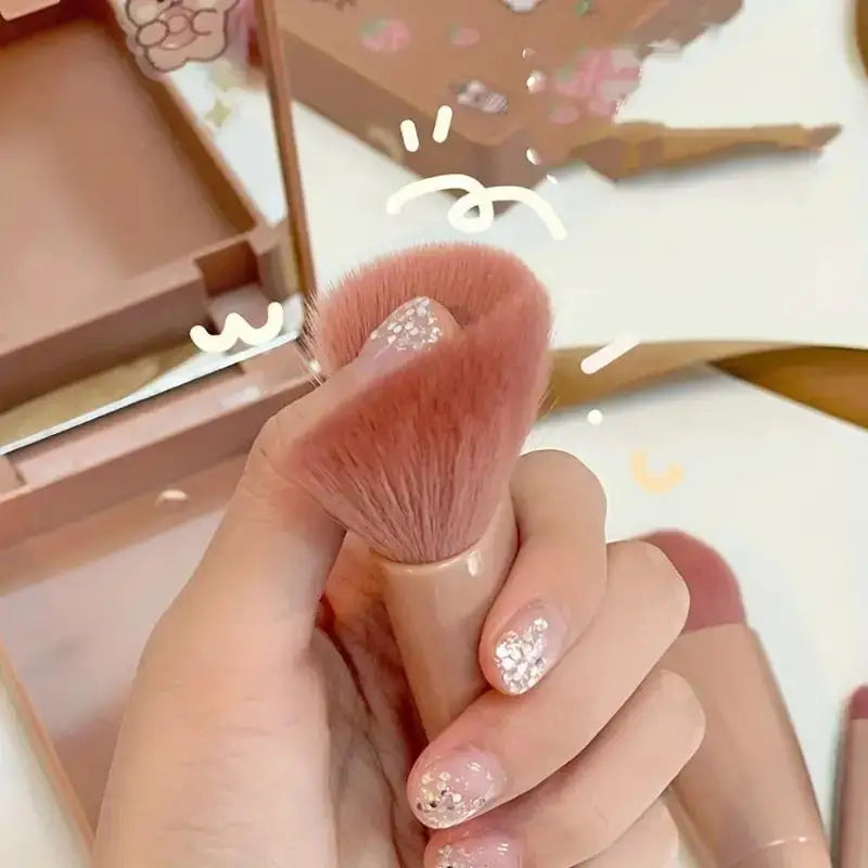Travel Size Makeup Brushes Set with Case and Mirror - Smarsty