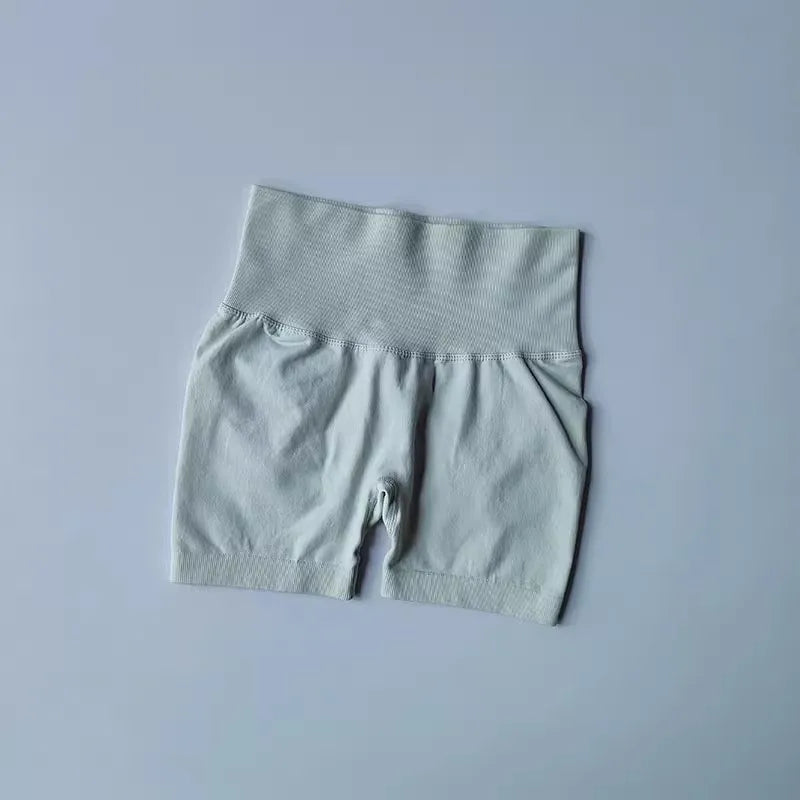 Summer High-Waist Women's Yoga Shorts Breathable Fitness Butt Lift Sports Running Shorts Cycling Push-Up Workout Gym Shorts - Smarsty