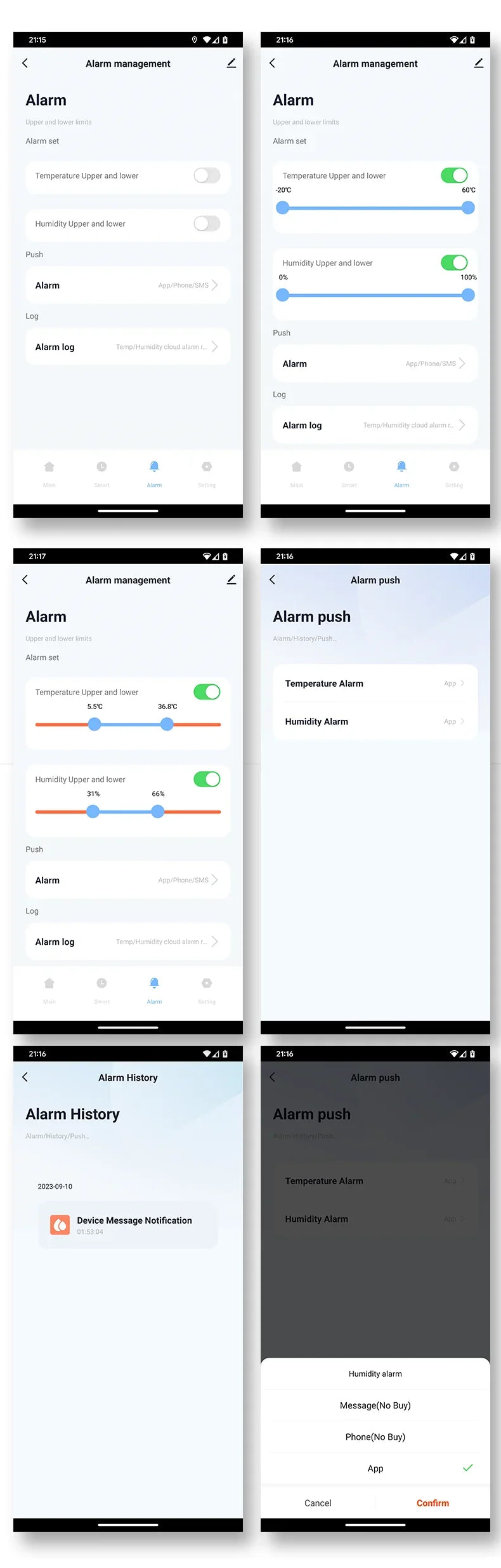 Tuya Smart Temperature and Humidity Sensor with Bluetooth Control - Smarsty