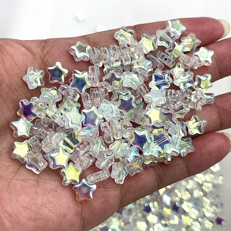 8mm Star Matte Glass Beads for Jewelry Making - Smarsty