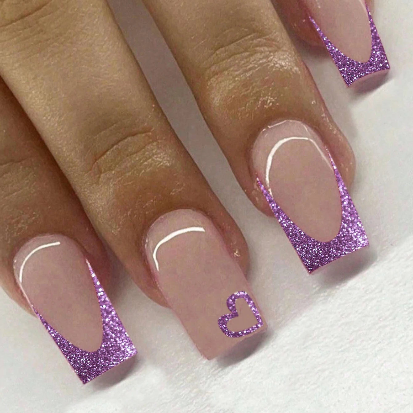 Medium Ballerina Pink Press On Nails with French Tips - Smarsty