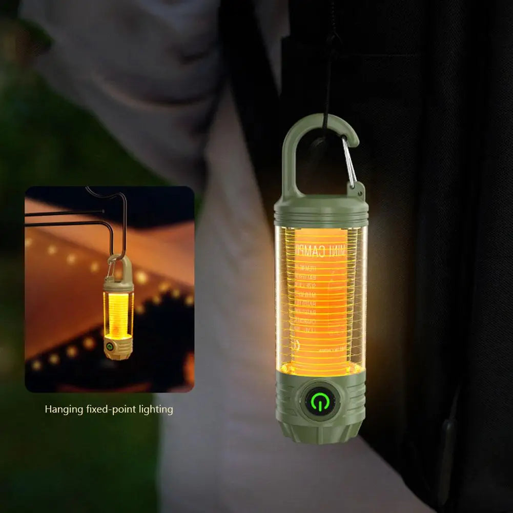 1000LM Super Bright Outdoor Hiking Fishing Tent Lamp 1200mAh Rechargeable Dual Light Source Tent Light Outdoor Camping Lantern by Smarsty