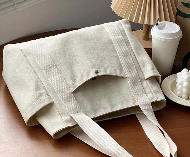 Large Capacity Canvas Tote for Work and College Everyday - Smarsty