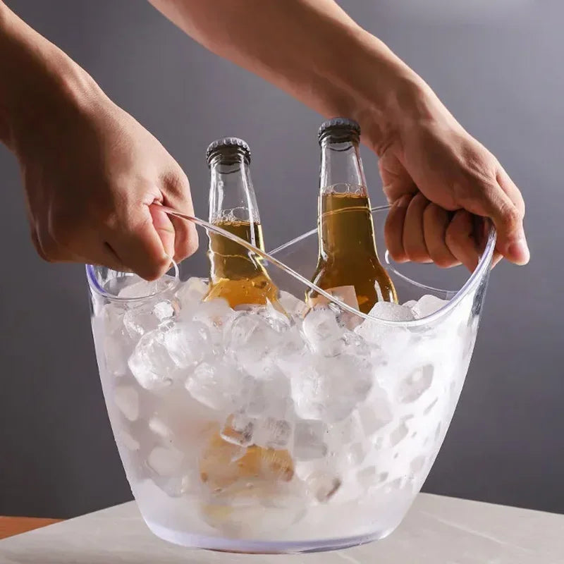 Transparent Ice Cube Storage Bucket for Beer and Wine - Smarsty