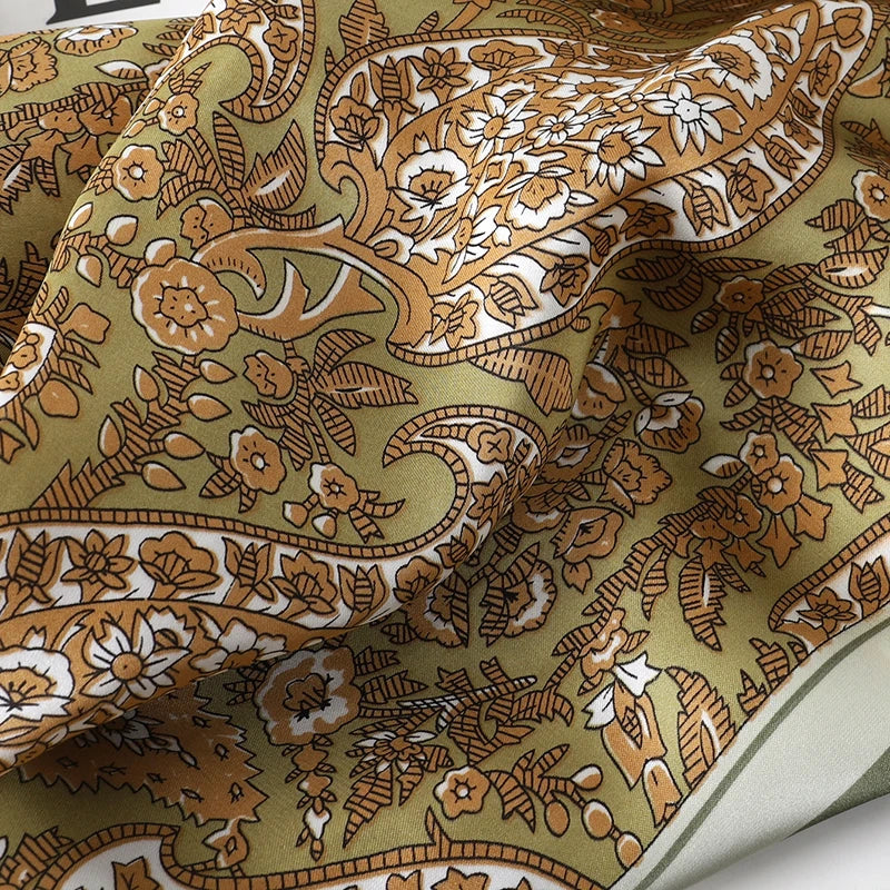 Silk Square Scarf for Women Summer Head Wrap - Smarsty