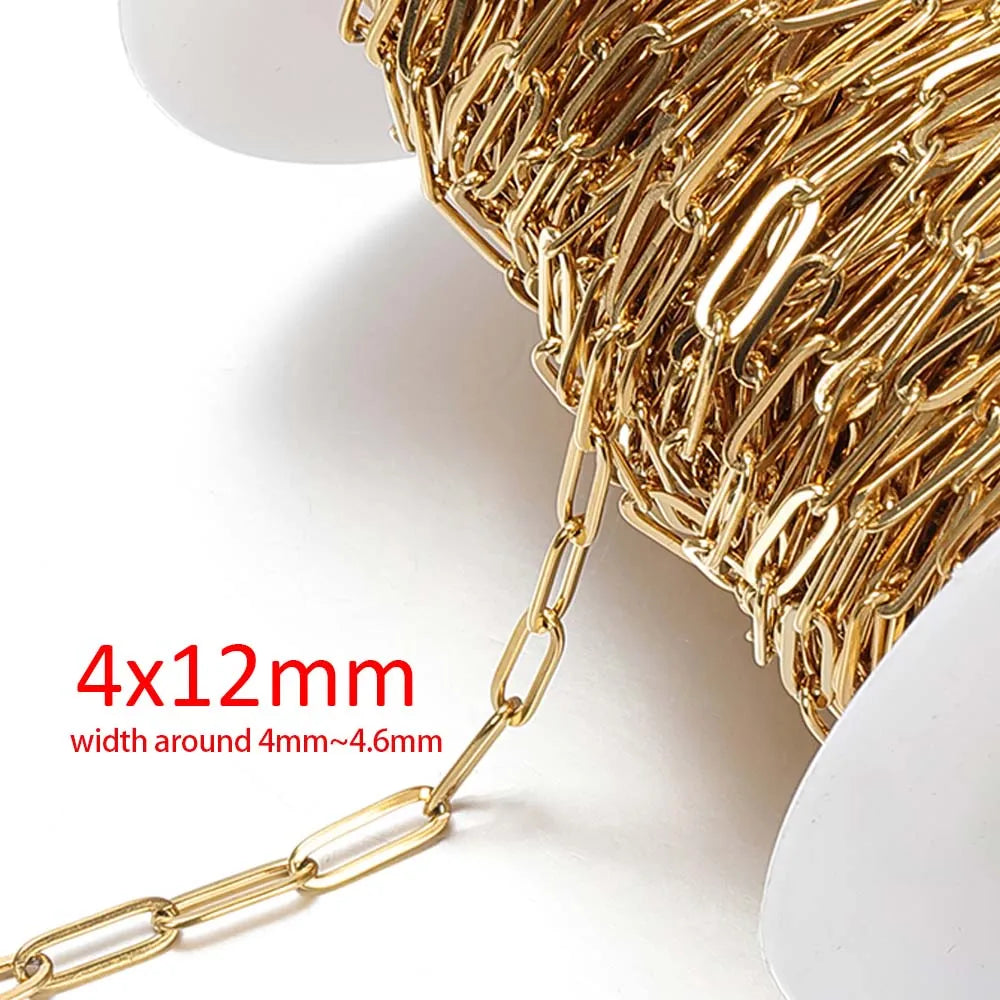 No Fade 2 Meter Stainless Steel Chain For Jewelry Making - Smarsty