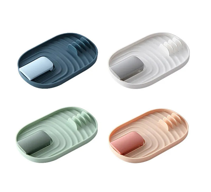 Kitchen Organizer Pot Cover Storage Pancake Turner Rack Soup Ladle Scoop Holder Dish Drain Rack Kitchen Gadgets Accessories by Smarsty