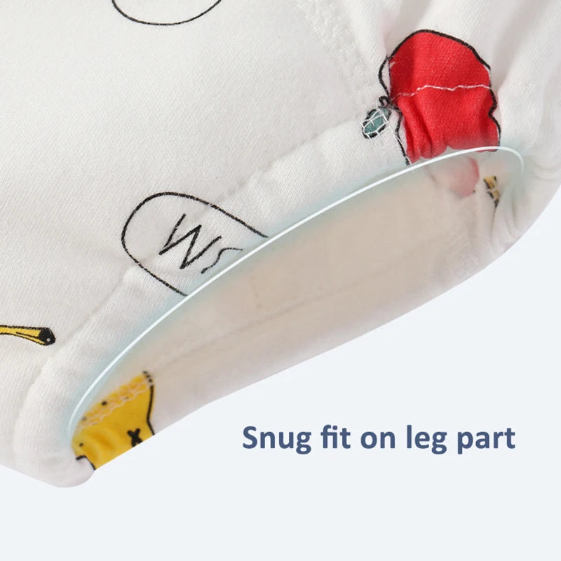 4PCS Baby Waterproof Diapers Pee Shorts Underwears Reusable Soft Ecological Cotton Toddler Potty Training Pants For Boys Girls by Smarsty