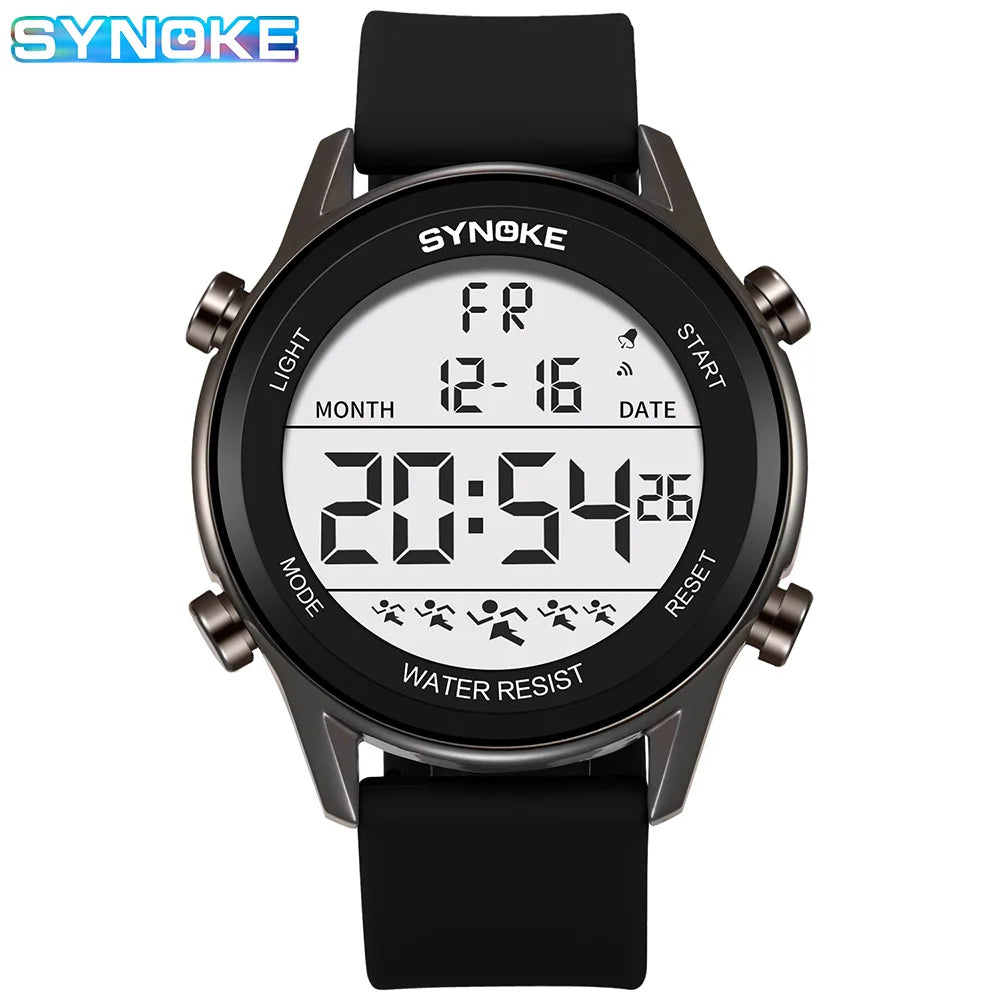 SYNOKE Men's Waterproof LED Digital Sports Watch - Smarsty