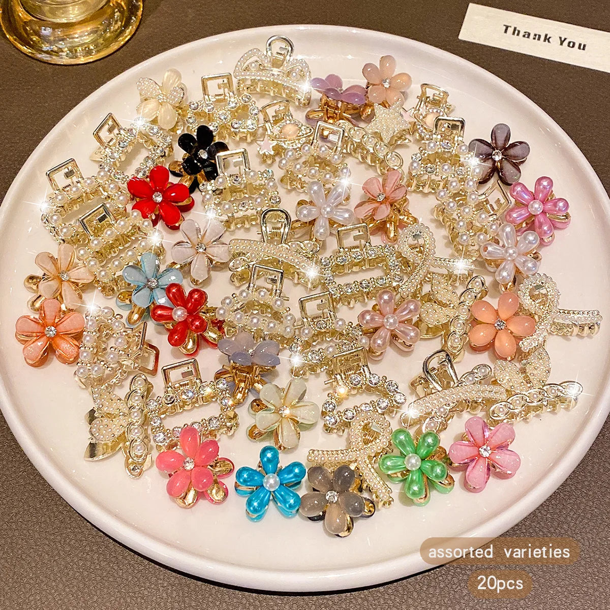 Fashionable Alloy Rhinestone Hair Clips for Women - Smarsty