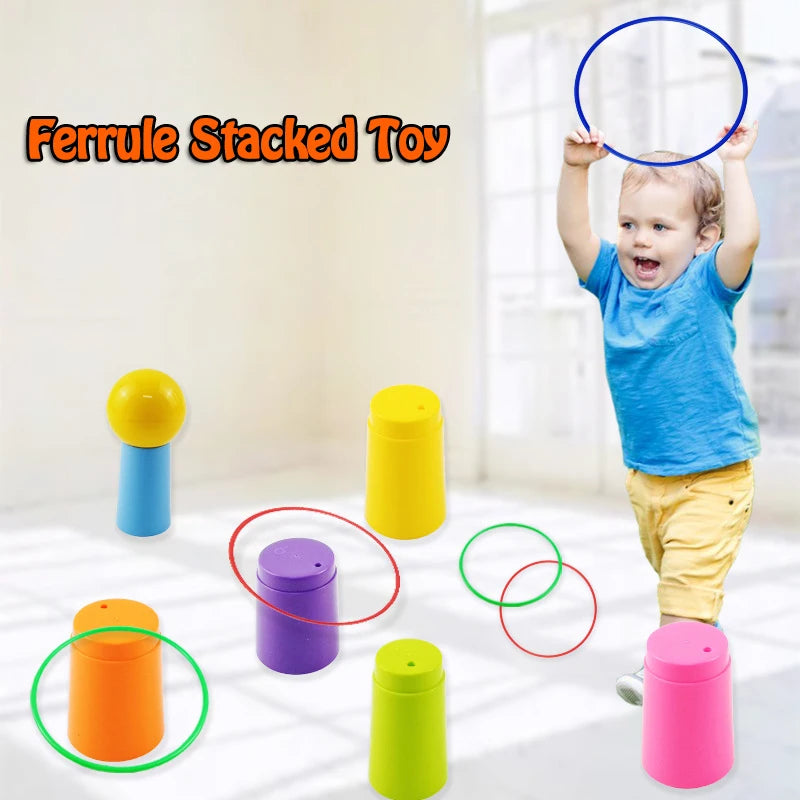 Children Throw Circle Game Ferrule Stacked Toys Fun Indoor Outdoor Parent-Child Interactive Circle Layers Early Education Gift - Smarsty