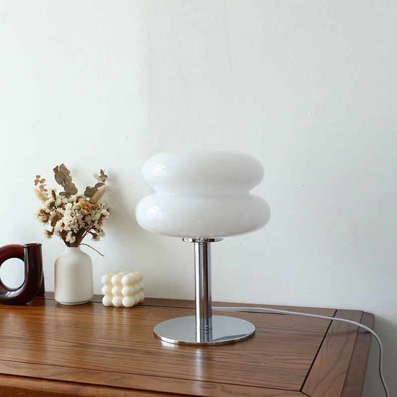 Macaron Glass Table Lamp with Dimming Feature for Bedroom Decor - Smarsty
