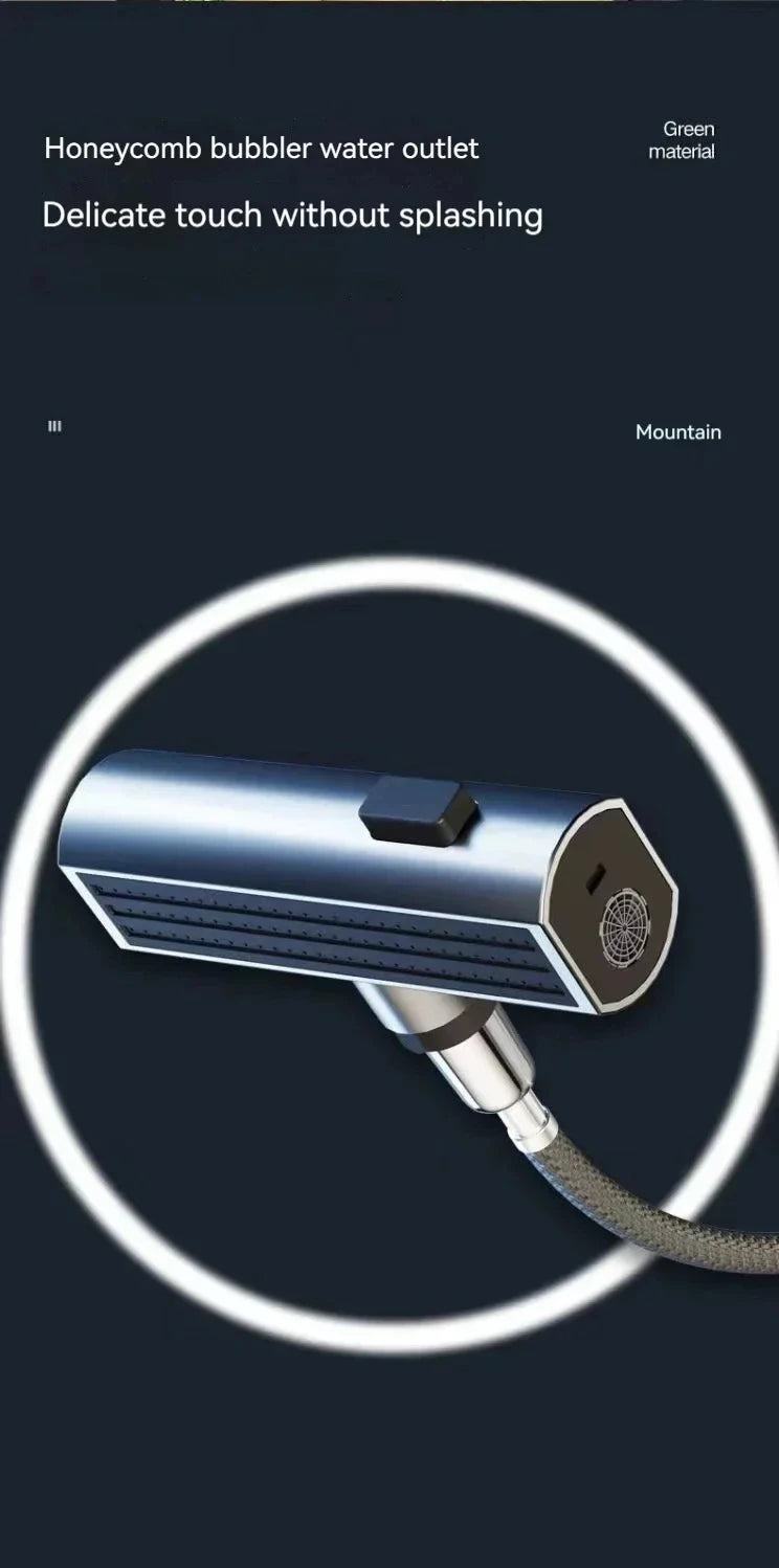 Flexible Stainless Steel Kitchen Faucet with Stream Shower Mode - Smarsty