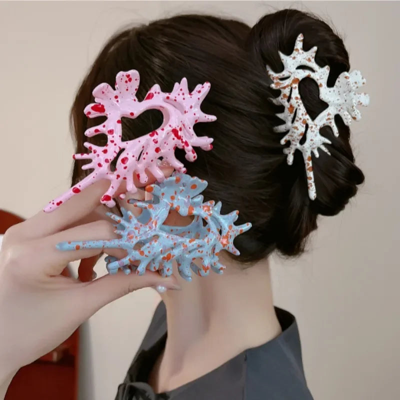 Colorful Conch Shell Hair Claw Clip For Summer Beach - Smarsty