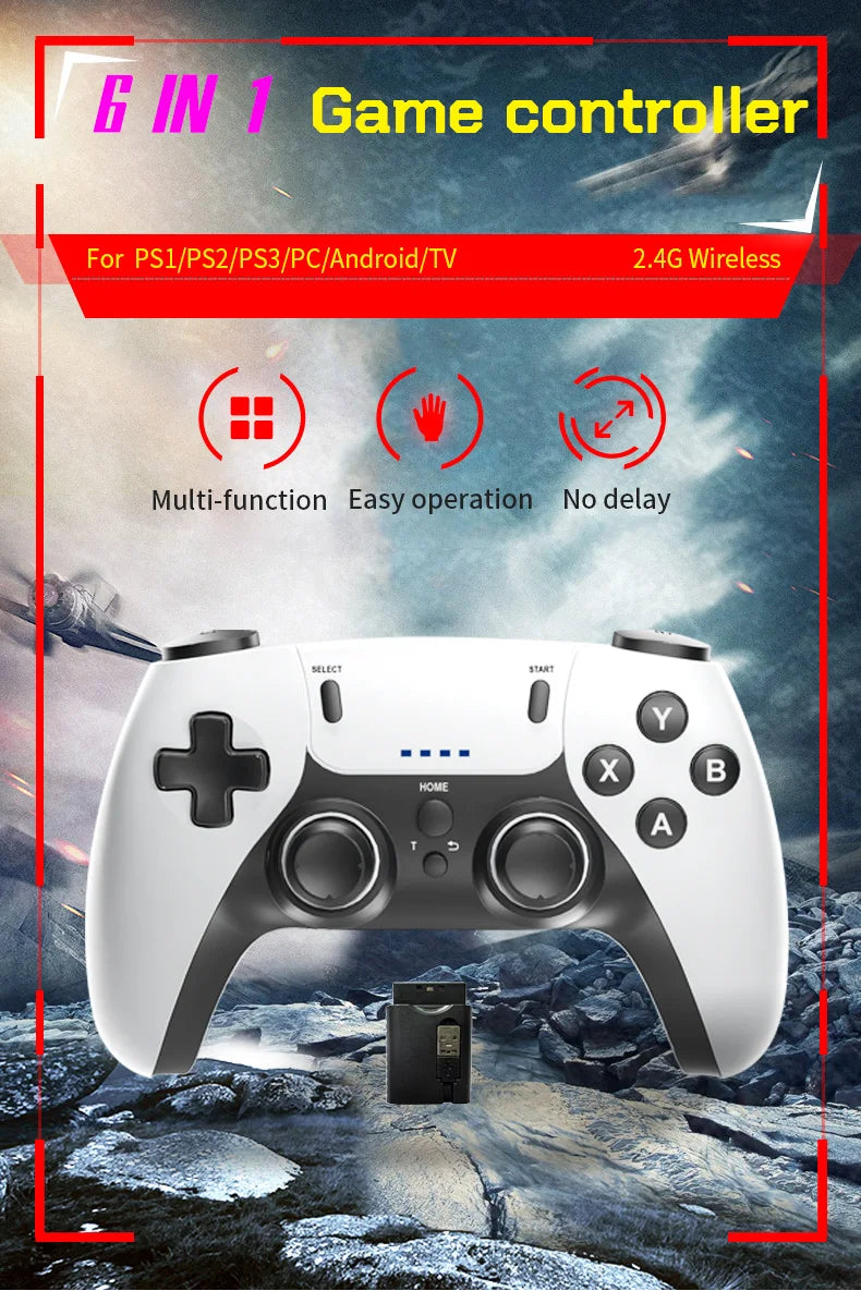 Wireless Gaming Controller For PS1 PS2 PS3 PC - Smarsty