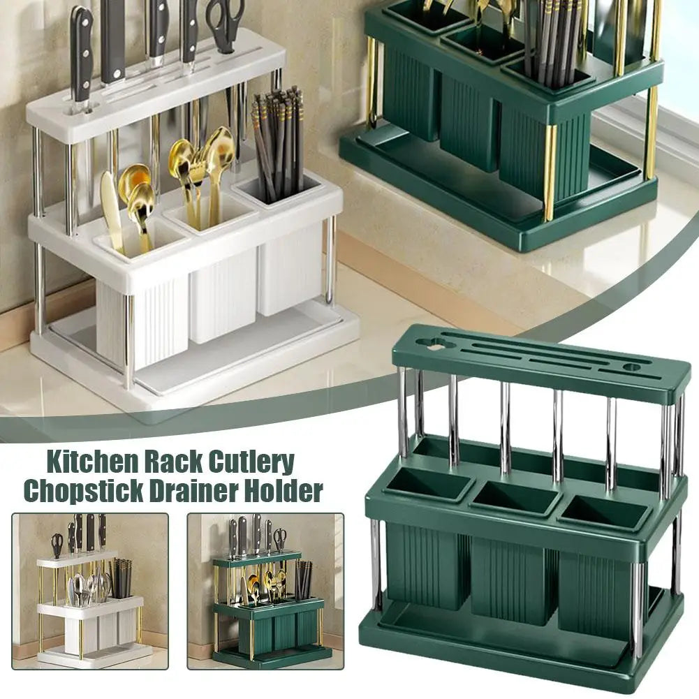 High-End Brand New Kitchen Cutlery Holder Spoon Fork Chopstick Storage Rack Utensils Organizer Kitchen Counter Top Box Rack