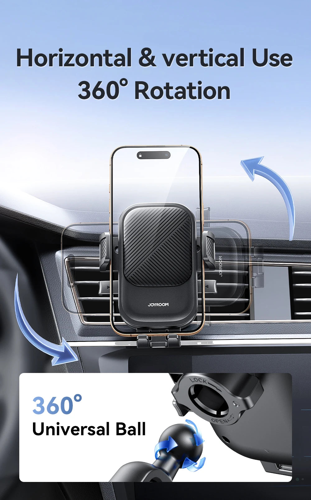 Car Air Vent Phone Holder Mount 360 Rotation Universal - Smarsty