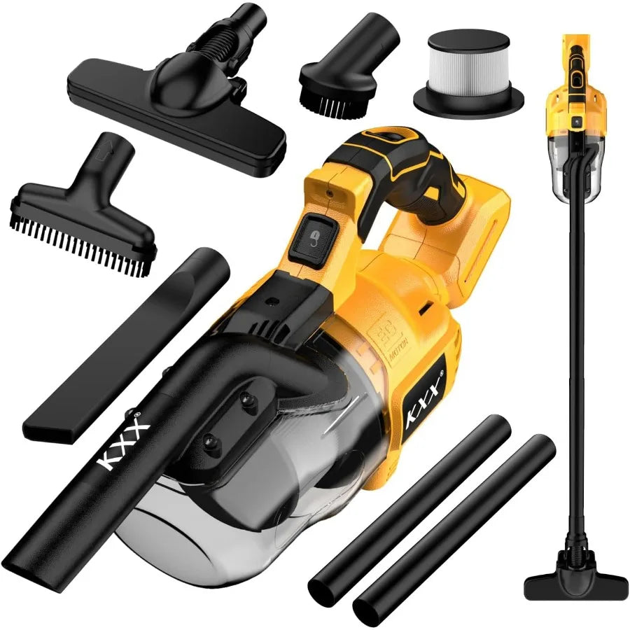 Cordless Vacuum for Dewalt 20V Battery, 5 in 1 Handheld Electric Vacuum Cleaner with 500W Powerful Motor, 46 CFM Portable Hand V