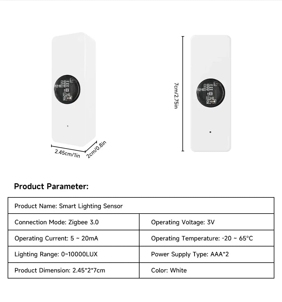 Tuya ZigBee Light Sensor for Smart Home Automation - Smarsty