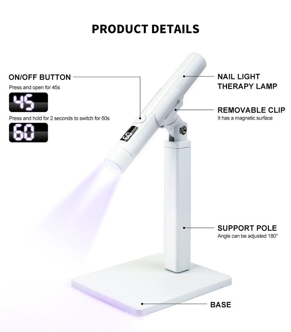Portable Mini Nail UV LED Lamp for Quick Drying - Smarsty