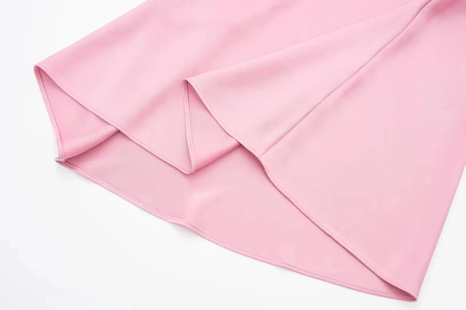 TRAFZA 2024 Y2K Casual Women Long Skirt Spring Elastic High Waisted A-Line Casual Female Satin Skirts High Street Lady Skirts - Smarsty