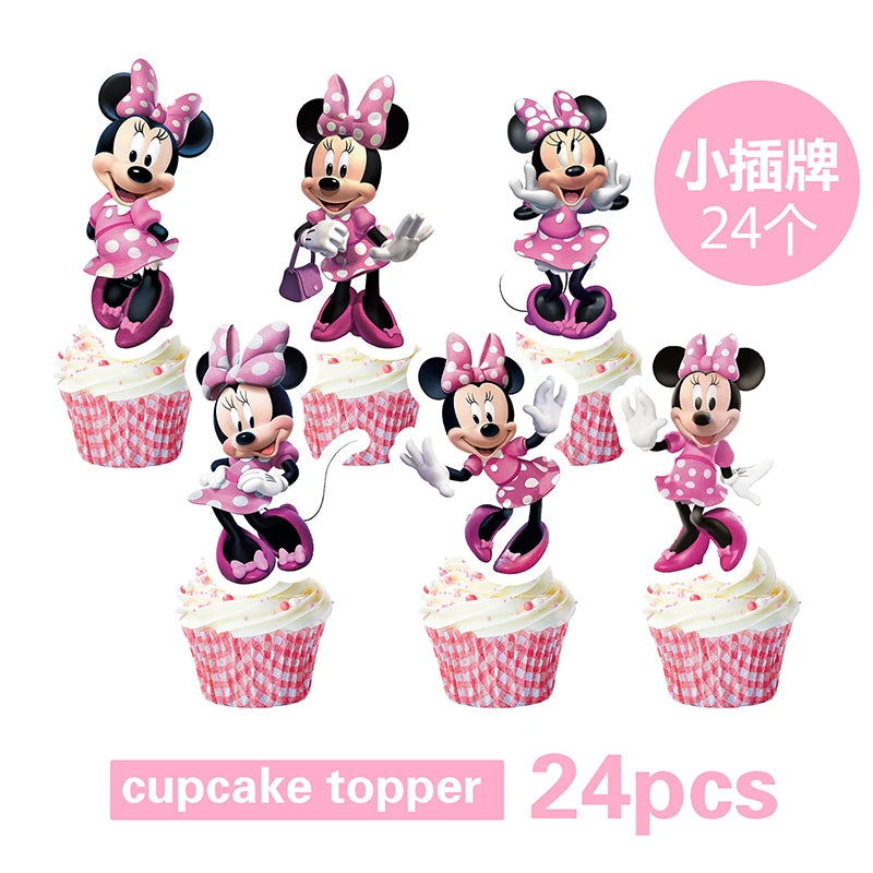 Minnie Mouse Birthday Party Disposable Tableware Set - Smarsty