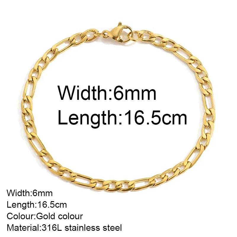 Gold Stainless Steel Twist Chain Bracelet for Women - Smarsty