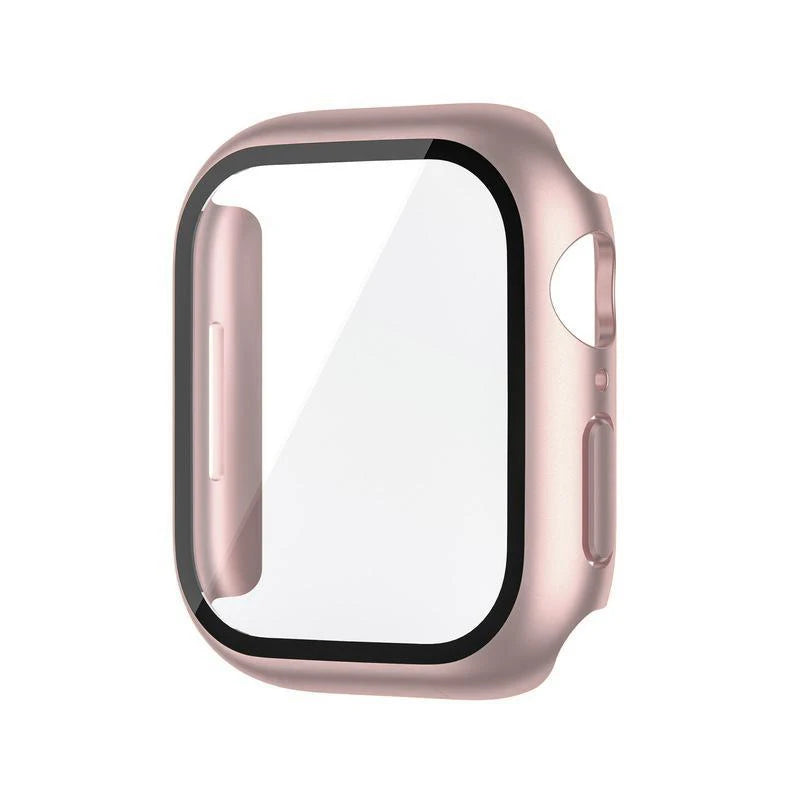 Tempered Glass+Case For Apple Watch 38mm 40mm 41mm 42mm 44mm 45mm 46mm Screen Protector Protective Cover iWatch 10 8 7 9 6 SE 5 - Smarsty