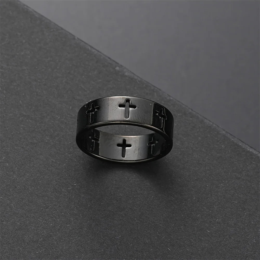 Men's Stainless Steel Cross Pendant Jewelry Set - Smarsty