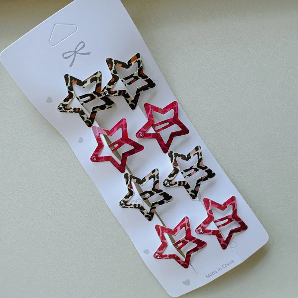 8 Piece Leopard Print Hair Clips Set for Women - Smarsty
