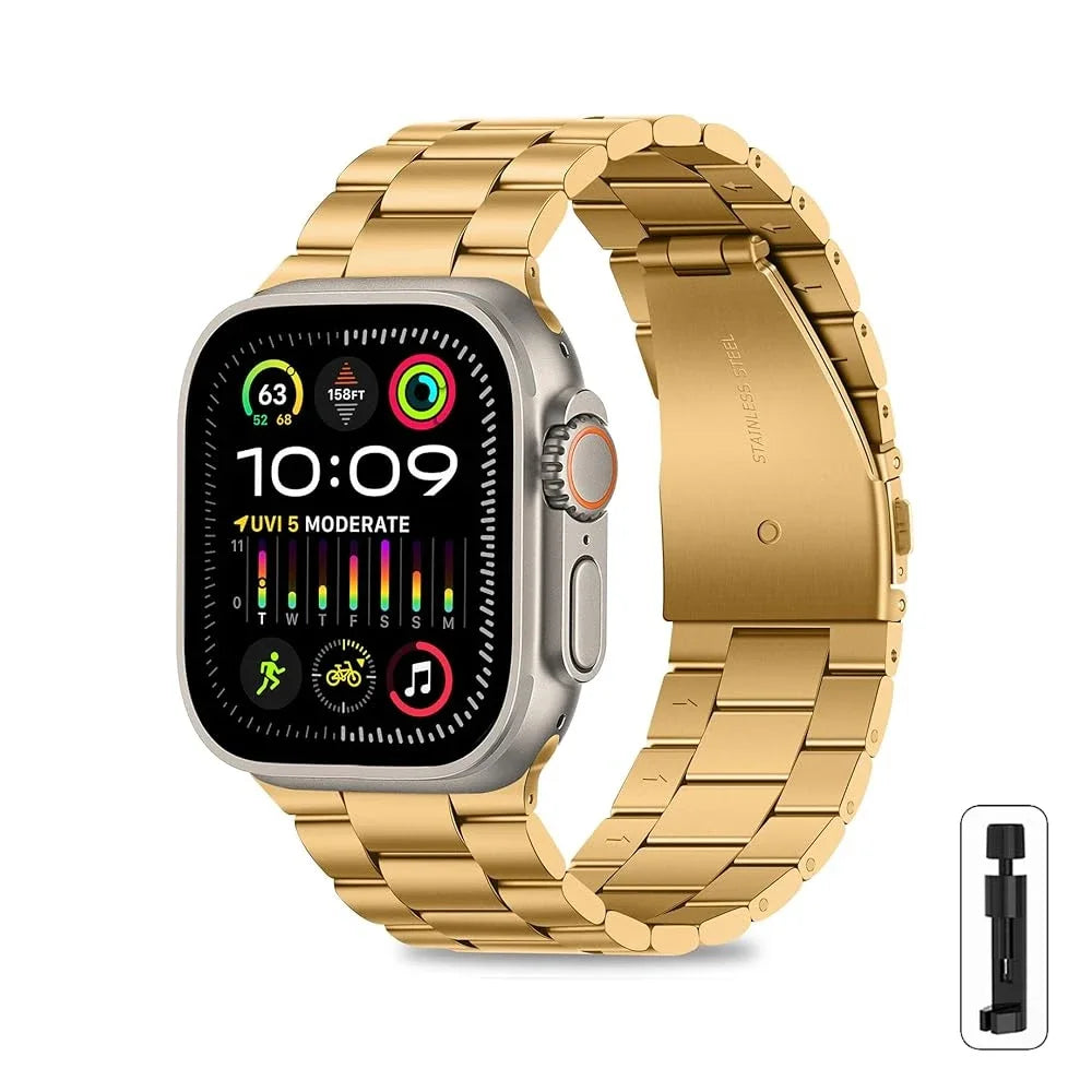 Stainless Steel Strap for Apple Watch Ultra 3/2 Band 46mm 49mm 40mm 44mm 42mm 41mm 45mm Bracelet IWatch Series 11 10 9 8 7 SE 6 - Smarsty