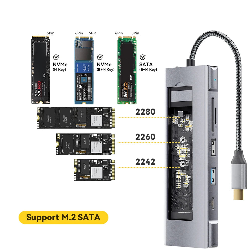 Usb C Hub With Highcapacity Ssd Storageunit Hdmi Dock