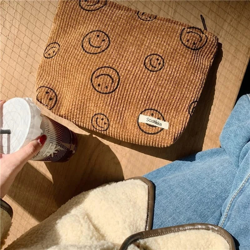 Makeup Bag Travel Toiletry Bag Cute Makeup Brushes Bag Cosmetic Bags for Women Zipper Makeup Bags for Purse - Smarsty