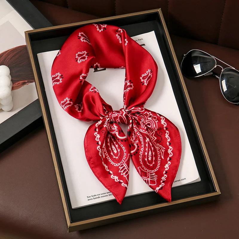 Elegant Silk Floral Hairbands and Neck Scarves - Smarsty