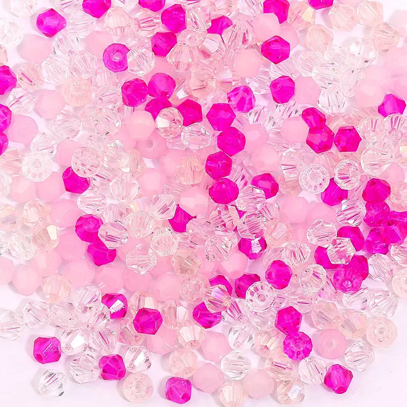 100Pcs 4MM Glass Bicone Beads for Jewelry Making - Smarsty