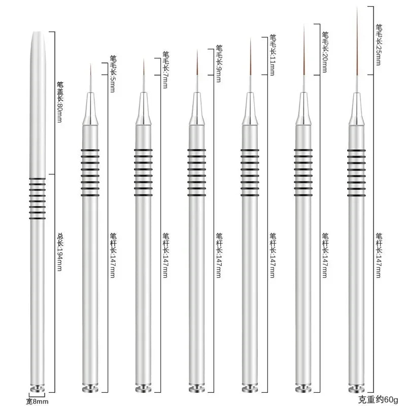 Professional Nail Art Liner Brushes for Precision Designs - Smarsty